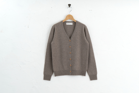 カシミヤ カーディガン度詰 カシミヤ（コルク）女性用サイズ:S(36)≪白田のカシミヤ≫ 
