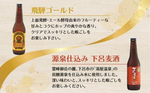 飛騨の地ビール 飲み比べ 8本セット（4種×各2本 ホワイト/ブラック/ゴールド/下呂麦酒）| ビール 地ビール クラフトビール 麦酒 エール ライトエール ダークラガー ラガー 飛騨高山 地ビール飛