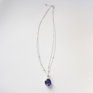 タンザナイト（32.27ct）ダイヤモンドプラチナペンダント　IS2　K06042-H