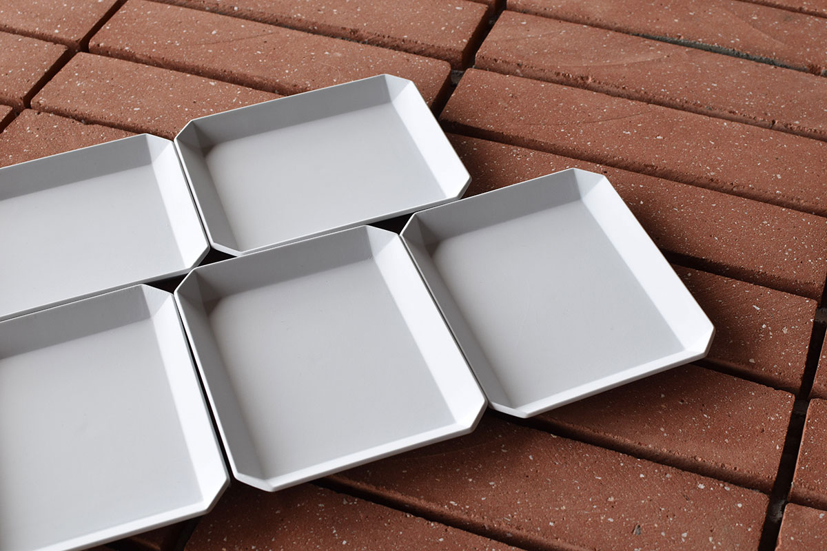 【ふるさと納税】1616/ TY Square Plate 130 Grey 5枚セット【1616/arita japan】有田焼 食器 器 皿 小皿 角皿 スクエア プレート グレー シンプル A30-595