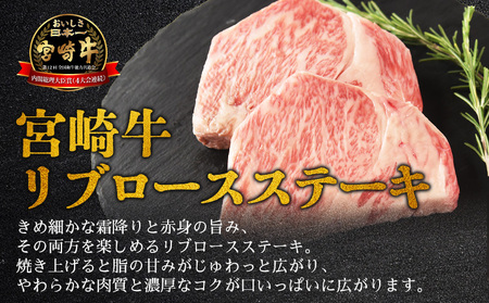 ＜【新鮮チルド】宮崎牛特選リブロースステーキ 合計600g（3枚）＞入金確認後、14営業日以内に順次発送 【 A5等級 ランク 最高等級 高級 お肉 ステーキ 和牛 黒毛和牛 ブランド牛 真空パック 