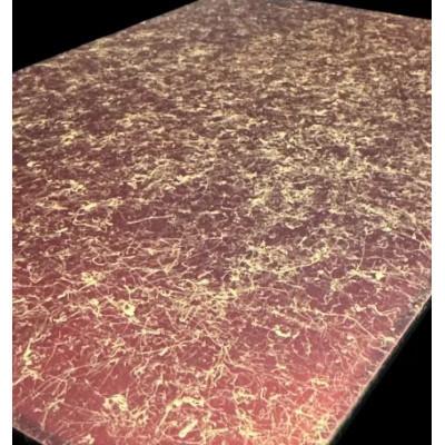 ふるさと納税 高野町 ガラスプレート S(D)　乱糸(マット仕上げ)赤溜 |  | 01