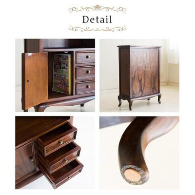 ふるさと納税 海南市 ウェール FAX・電話台 アンティーク調 天然木猫脚チェスト 幅61cm AKU1001427 |  | 01