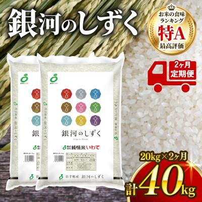 ふるさと納税 大船渡市 【毎月定期便】銀河のしずく 20kg[owada017_2k]全2回