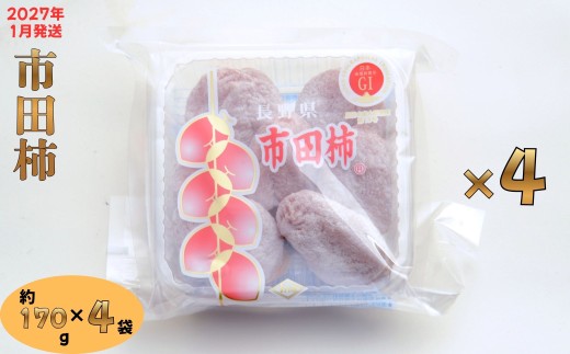 8-W04 GI登録商品 市田柿 約170g×4