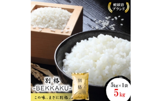 令和8年産　2026年9月以降発送＜蛇紋岩ブランド　別格米5kg＞【1778666】