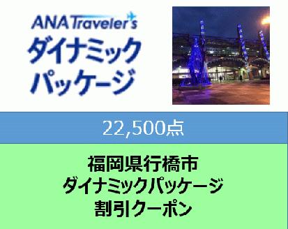 福岡県行橋市　ANAトラベラーズダイナミックパッケージ割引クーポン22,500点分