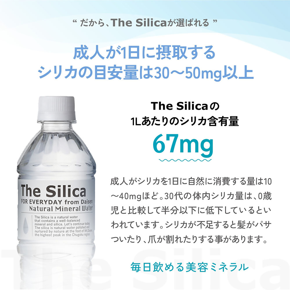 The Silicaシリカ天然水500ml 24本×2箱（計48本）【早期発送】 【ラベルあり】500ml×24本×2箱（計48本）