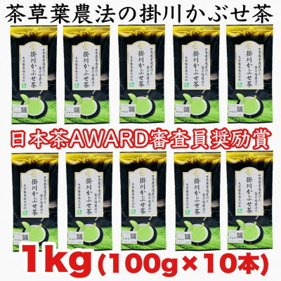 【ふるさと納税】日本茶AWARD審査員奨励賞! 世界農業遺産認定　茶草場農法の掛川かぶせ茶【配送不可地域：離島・沖縄県】【1277565】