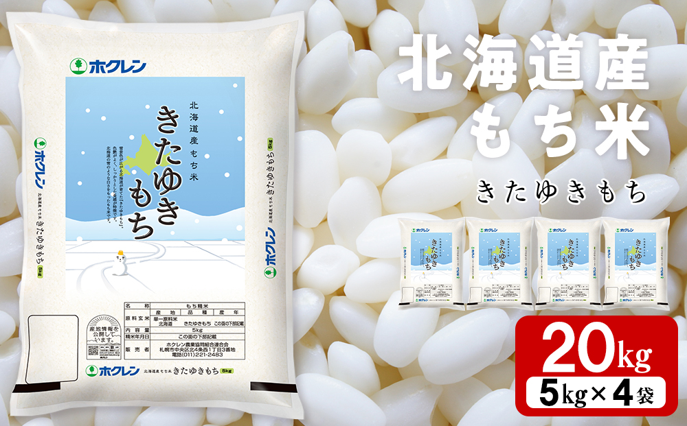北海道産 もち米 <きたゆきもち＞20kg