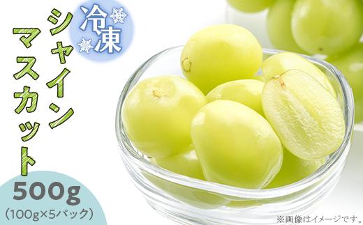 【先行予約】冷凍シャインマスカット500g（100g×5パック）【2025年10月中旬以降発送予定】【TV等で話題の凍眠（急速冷凍）】【シャインマスカット マスカット ブドウ 葡萄 冷凍 ぶどう 甘い 食べ切り 便利 スイーツ 果物 フルーツ シャインマスカット】
