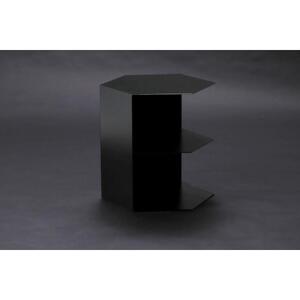【板金屋がつくる】メタルインテリア シェルフ Honeycomb/Black 前面開放型(棚板付)