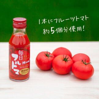定期便12ヶ月 毎日フルトマ レッド 100ml 6本箱入 池トマト 1本に約5個分のフルーツトマト トマトジュース 食塩無添加 糖度8度以上 定期コース 12回 ドリンク 飲み物 健康 お取り寄せ_