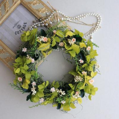 ふるさと納税 上富良野町 富良野花七曜 フェアリーミニリース ピンク 直径約16〜19cm プリザーブドフラワー