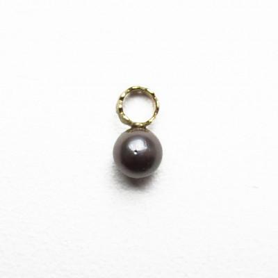 ふるさと納税 座間味村 kerama pearl × marumaru charm top / K18 T-22