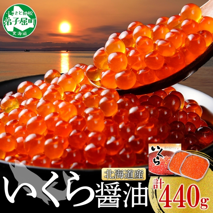 【年内配送 12月20日まで受付】3318. いくら醤油漬け 220g×2個 いくら醤油 イクラ しょうゆ漬け いくら イクラ 醤油 海鮮 魚介 いくら丼 鮭 魚卵 贈答 送料無料 北海道 弟子屈町_