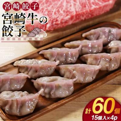 ふるさと納税 日向市 宮崎牛の餃子 15個入 ×4p 計 60個
