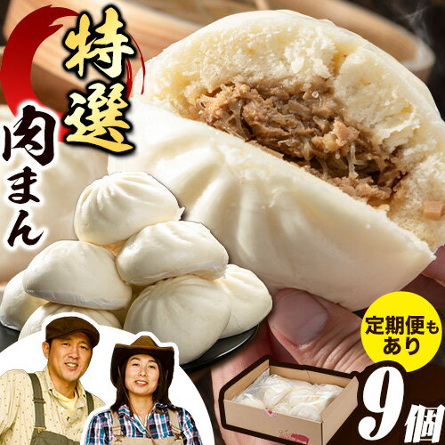 【ふるさと納税】浅野農場特選肉まん9個セット 3ヶ月 6ヶ月 定期便 もあり ジューシーな肉汁 レンジでチン 豚肉 本格的 人気 肉まん 豚まん 中華まん 国産 惣菜 中華 お取り寄せ お手軽 グルメ おつまみ おやつ おかず 食品 冷凍 お土産 スマイル ポーク