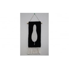 タペストリー　《ひょうたん:黒》〔W140mm*H320mm〕手織絨毯 緞通 絨毯