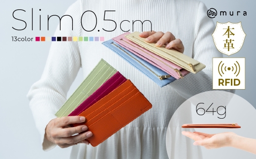 フクシアピンク MURA わずか5mmの薄型 長財布 レディース 本革 財布 革 薄い 薄型長財布 小銭入れ サフィアーノレザー カード入れ 薄型 スリム おしゃれ かわいい さいふ シンプル 軽量 磁気防止 スキミング防止 ブランド プレゼント ギフト10000円 1万円 岐阜県 大垣市