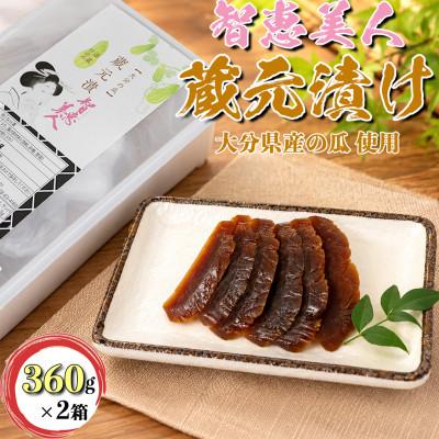 ふるさと納税 杵築市 智恵美人 蔵元漬け(奈良漬け) 360g×2箱セット