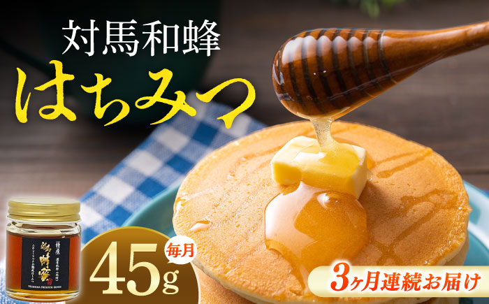【全3回定期便】 対馬 和蜂 はちみつ 45g×1本 《対馬市》【特定非営利活動法人 對馬次世代協議会（対馬コノソレ）】 蜂蜜 ハチミツ 日本ミツバチ ニホンミツバチ [WAM040]