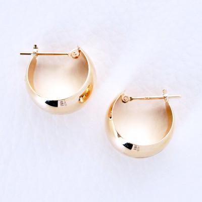 ふるさと納税 昭和町 18金 イエローゴールド(地金)フープピアス (直径14mm) 保証書付 KO-0055 |  | 02