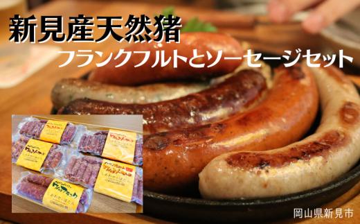 新見産 天然猪 フランクフルトとソーセージセット ジビエ 猪肉