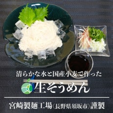 長野県　須坂市生そうめん×5袋(10食)　木島平村野沢菜漬バケツ×1個(約1.5kg)　セット