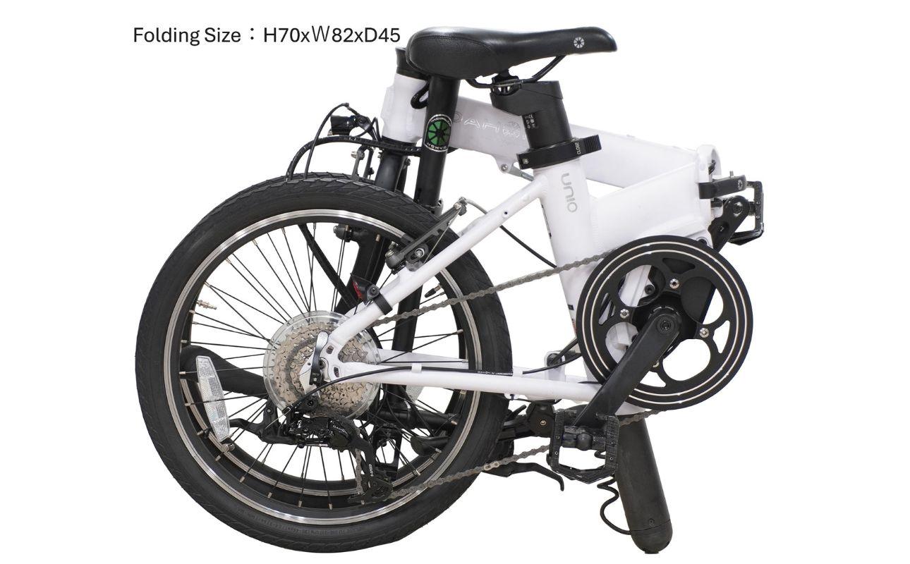 DAHON 電動アシスト折りたたみ自転車 UNIO 20インチ 9段変速 ミッドシップモーター White Lily （ホワイトリリー） 長距離対応 通勤 通学 e-bike 電動自転車｜武田産業 ダ