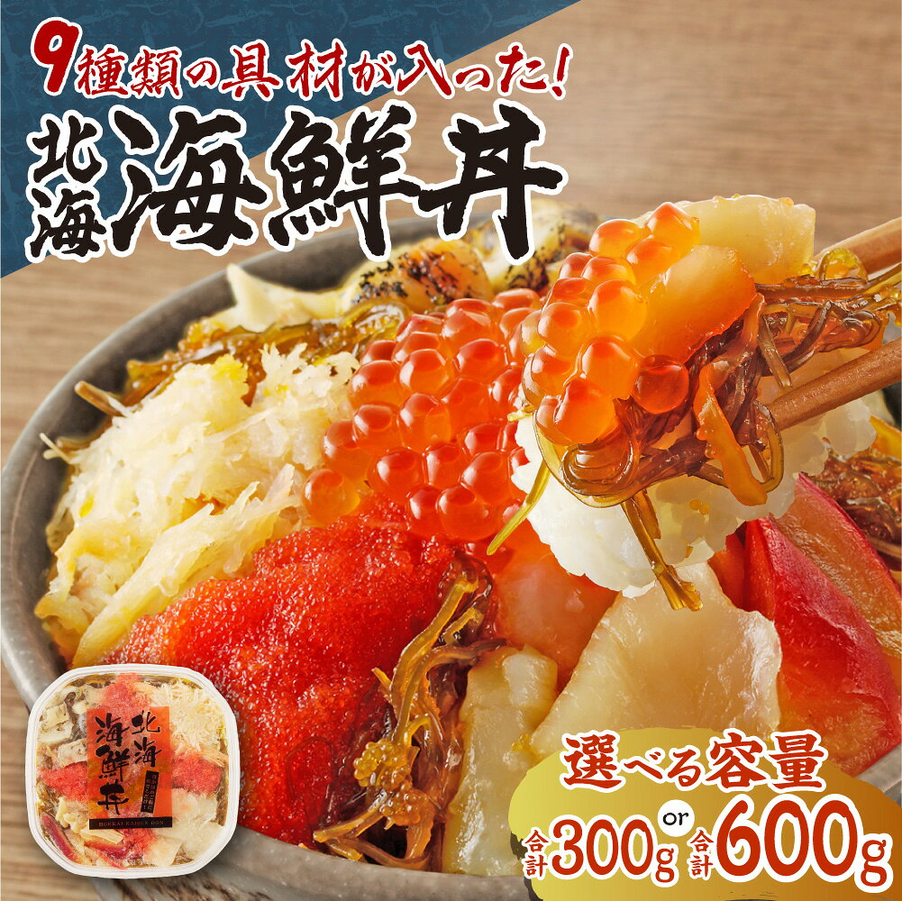 【ふるさと納税】 海鮮丼 【 選べる 容量 】 2個 4個 各150g 4～8人前 具材 9種 イクラ 帆立 ズワイガニ たらこ ツブ ホッキ 数の子 イカ 昆布 北海海鮮丼 のせるだけ 簡単 手軽 アレンジ 魚介 海鮮 お取り寄せ グルメ 冷凍 北海道 札幌市