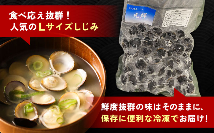 【全3回定期便】産地直送！宍道湖産 冷凍大和しじみLサイズ1kg(500g×2) 砂抜き処理済 島根県松江市/りすたむMatsue [ALDE022]