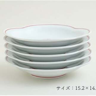 肥前赤絵窯元 鷹巣 おめでた祝い皿5枚セット 食器 うつわ 器 皿 プレート お正月 取皿 縁起物 陶磁器 有田焼 A50-223_イメージ2