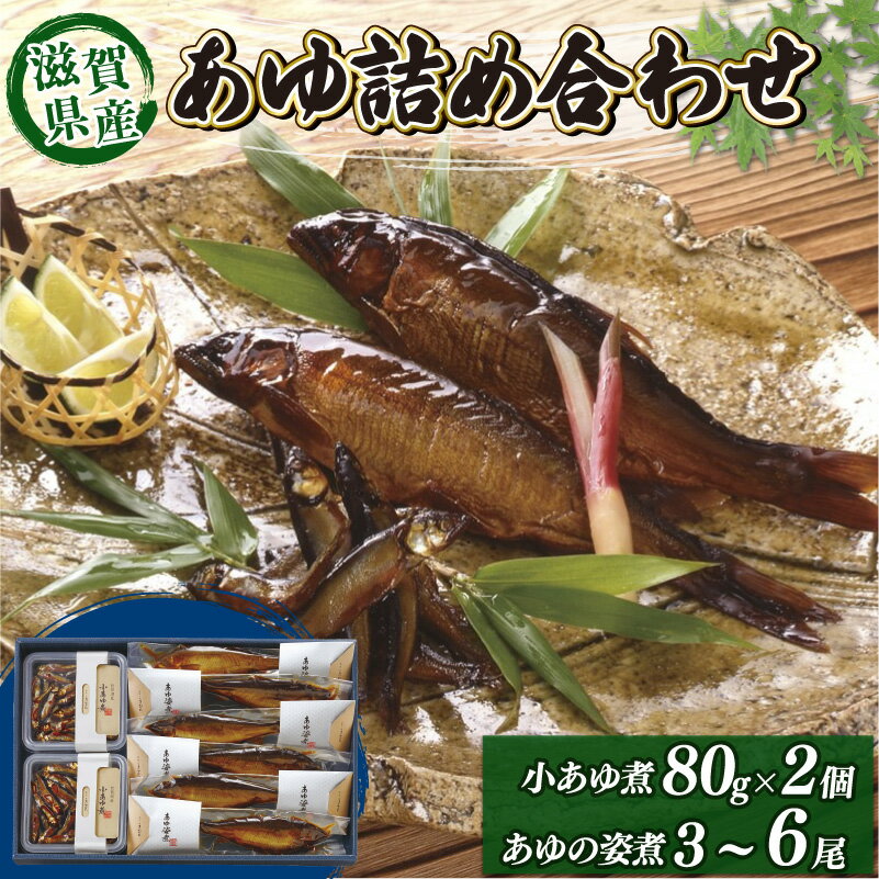 【ふるさと納税】 滋賀県産 あゆ詰合せ (小あゆ煮80g×2・あゆの姿煮×3尾～6尾) 詰合せ セット 詰め合わせ あゆ 鮎 鮎 小鮎 煮物 姿煮 鮎の姿煮 おつまみ 晩酌 肴 川魚 湖魚 魚 国産 ご当地グルメ 名産品 特産品 魚介類 おすすめ 琵琶湖 滋賀 彦根