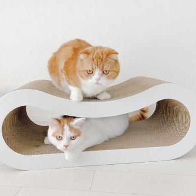 ふるさと納税 常滑市 猫の爪とぎ　穴あき枕【白】