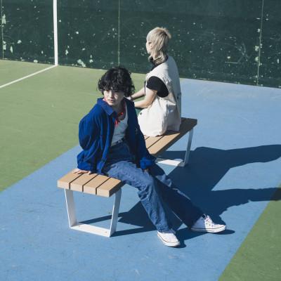 ふるさと納税 裾野市 屋外ベンチ ファンダライン「ジェマベンチ0412」 LB色 |  | 01