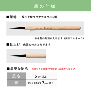 赤ちゃんの筆 「グレインGN ニュアンス」1個 お仕立券  赤ちゃん筆 胎毛筆 写真入り 名入れ アクリル ファーストヘア 髪の毛 記念品 記念日 晴れの日 プレゼント 七五三 新生活 新学期 贈り物