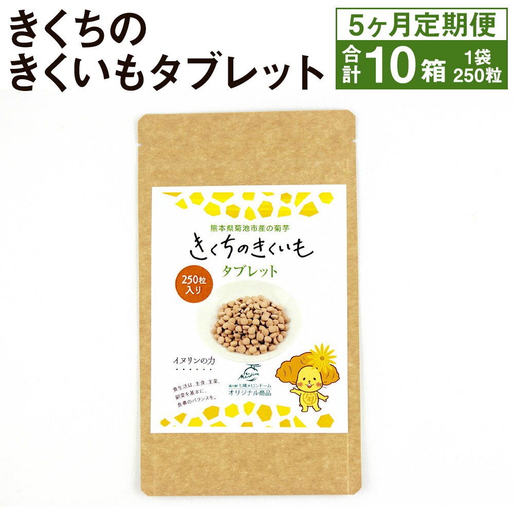 【ふるさと納税】【5ヶ月定期便】きくちのきくいも タブレット 2箱×5回お届け 250粒入り 合計10箱 5ヶ月 健康食品 錠剤 サプリ 菊芋 送料無料《お申し込みの翌月から出荷》