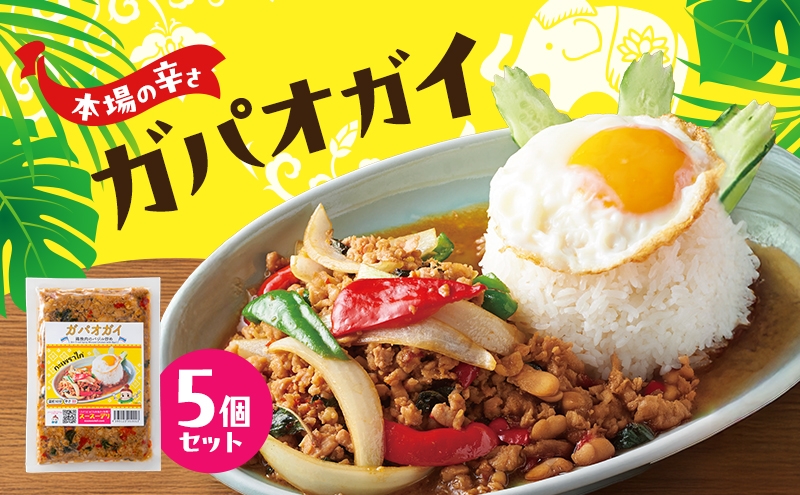 
            タイ料理 ガパオガイ5個セット（本場の辛さ） 温めるだけ メインディッシュ 本場 大田区 東京都
          
