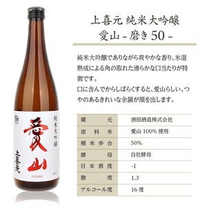 SF0236　上喜元　純米大吟醸「愛山」飲み比べセット　計2本(各1800ml×1本)