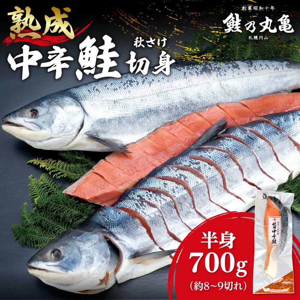 【ふるさと納税】 TVで話題★ 鮭 切身 約700g 北海道産 鮭乃丸亀 熟成 中辛 良質 秋鮭 秋さけ 銀毛 切り身 半身 冷凍 お取り寄せ 魚介 魚 さけ サケ しゃけ 水産 海鮮 おかず お弁当 おつまみ 小分け 個包装 北海道 札幌市
