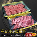 【ふるさと納税】おおいた和牛 上カルビ・上ロース焼肉セット 450g 牛肉 和牛 ブランド牛 赤身肉 焼き肉 焼肉 バーベキュー 大分県産 九州産 津久見市 国産 送料無料