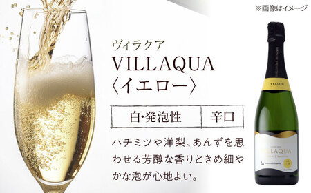 VILLAQUA イエロー・グリーン 750ml 2本セット ワインセット 白ワイン ワイン スパークリングワイン 発泡性 辛口 ギフト 広島 三次 酒 三次市 / 広島三次ワイナリー[APAZ155
