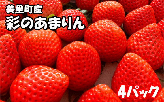 
美里町産いちご4P【彩のあまりん】（250g以上×4パック） [No.191]
