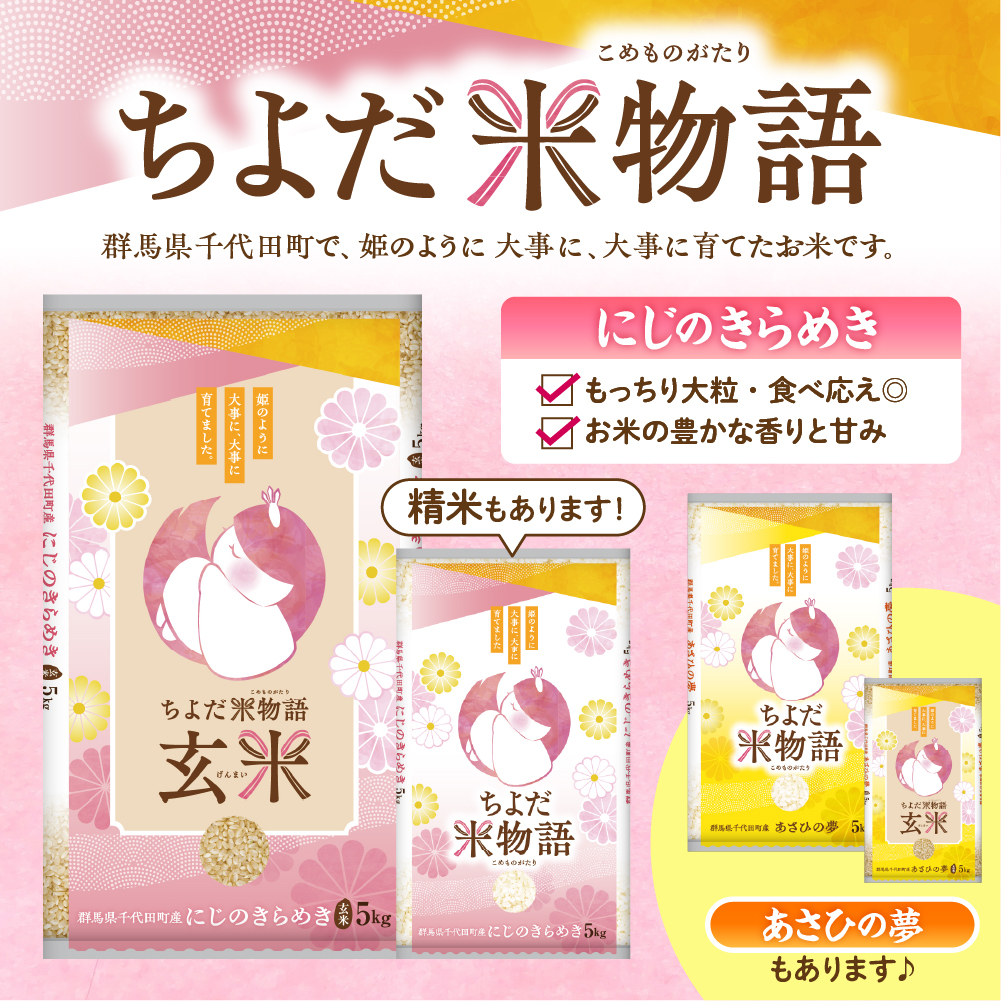 2026年5月発送【令和7年度産】群馬県千代田町産 にじのきらめき 5kg×1袋 (玄米) 群馬県 千代田町