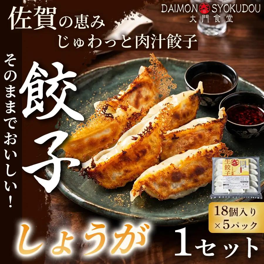 【風味豊かな味わいに仕上げました】しょうが餃子(18個入り×5P) 1セット 冷凍餃子 生姜餃子：B170-040