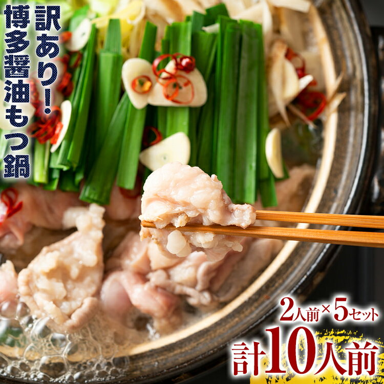 【ふるさと納税】訳あり 博多醤油もつ鍋10人前（2人前×5セット）お取り寄せグルメ お取り寄せ お土産 九州 福岡土産 取り寄せ グルメ