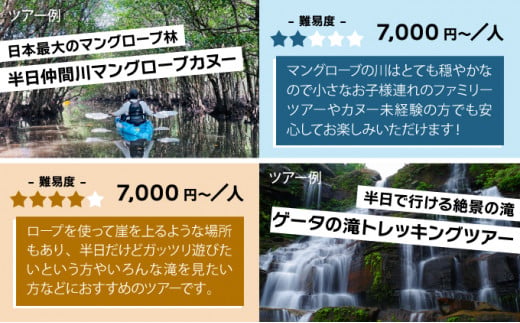 旅行券 沖縄 チケット 西表島 アクティビティ ツアーチケット 9,000円 旅行クーポン 旅行 体験 観光 クーポン 9,000円分