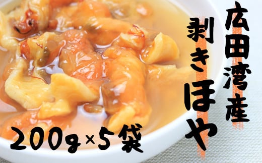 広田湾産 むきほや 200g×5袋セット 【 ホヤ 海鞘 海のパイナップル 海産物 冷凍 人気 岩手 陸前高田 】 RT1373