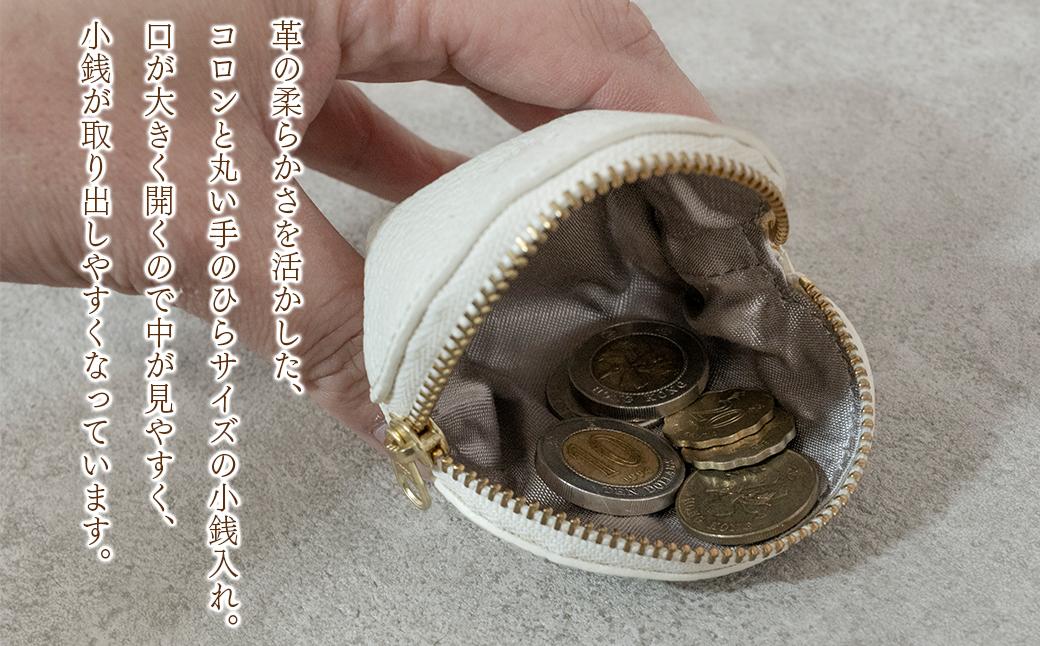本革 ラウンドミニポーチ 日本製 レザー 革製品 小銭入れ コインケース 小物 収納 Liete vivid ブラック ブラック